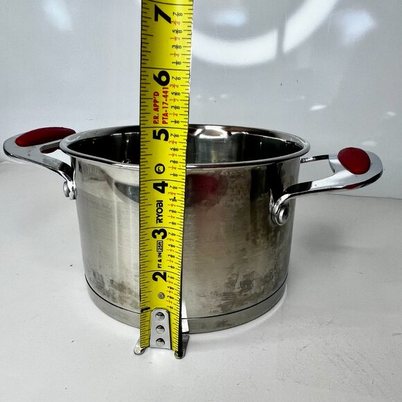 David Burke 2.0 Qts Pot with Strainer Gourmet Pro Heavy Stainless Cooking Lidded - Picture 11 of 15